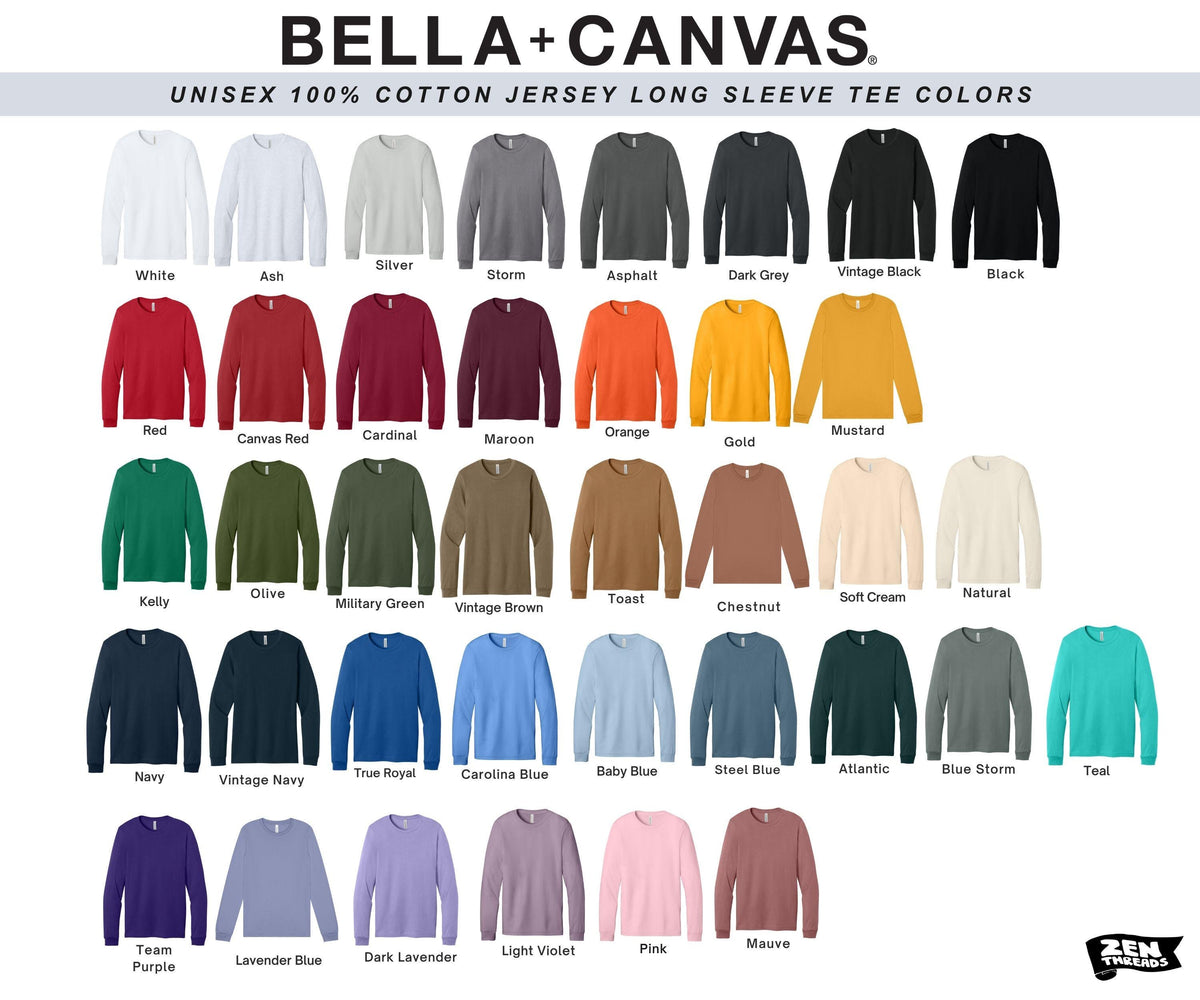 Custom Bella Canvas Unisex Long Sleeve T-Shirt: Full Color Print