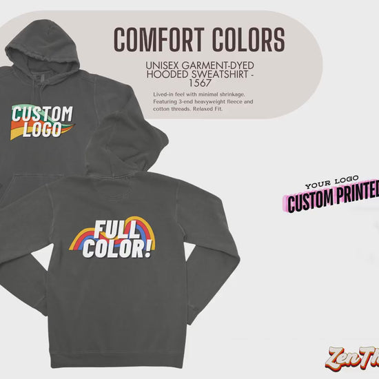 Custom Comfort Colors Pullover Unisex Hoodie: Personalized Photo Art sweatshirt Style 1567