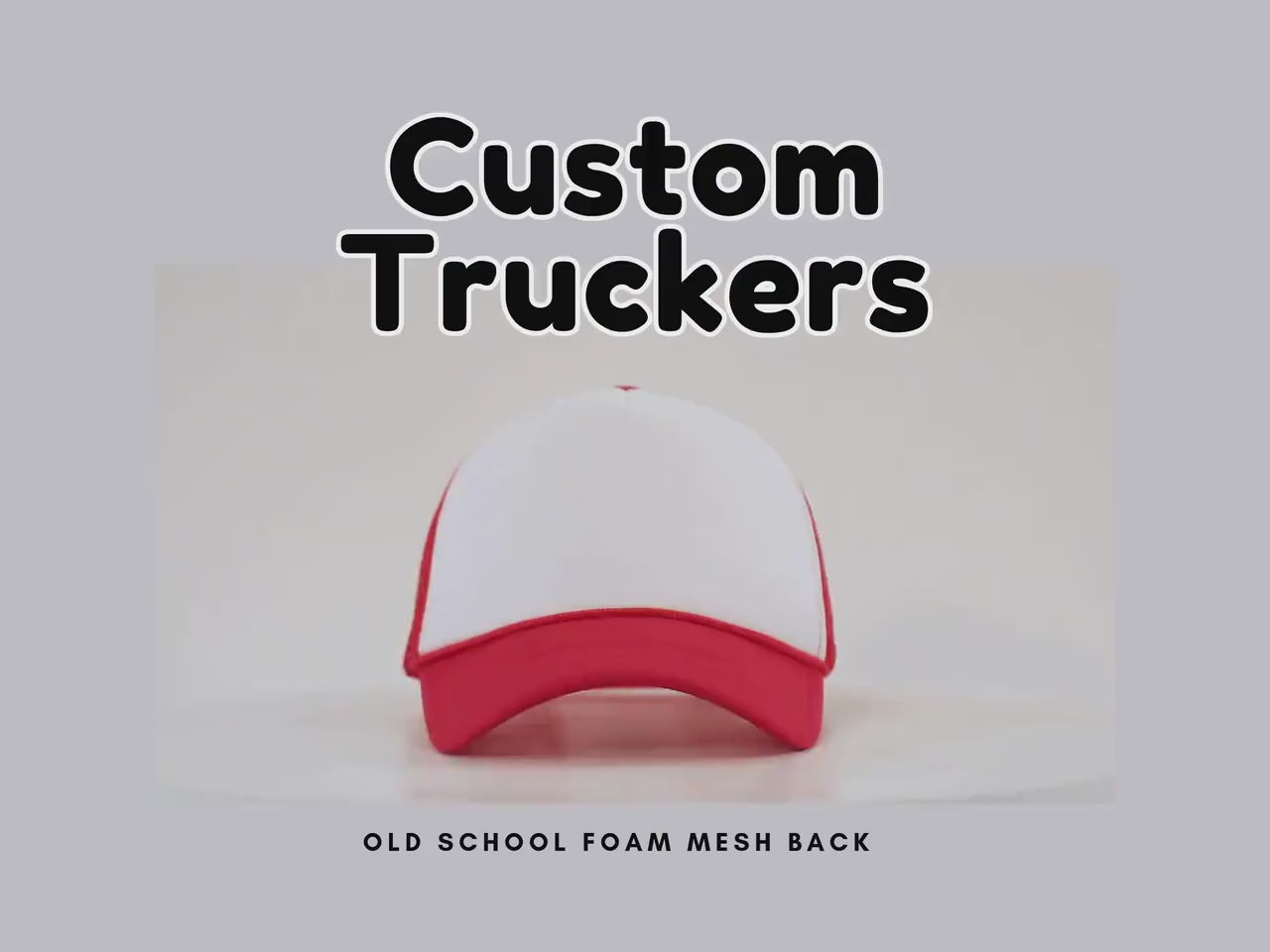 Custom Printed Trucker Old school foam front mesh back unisex O/S your logo printed full color team business group bachelor bachelorette