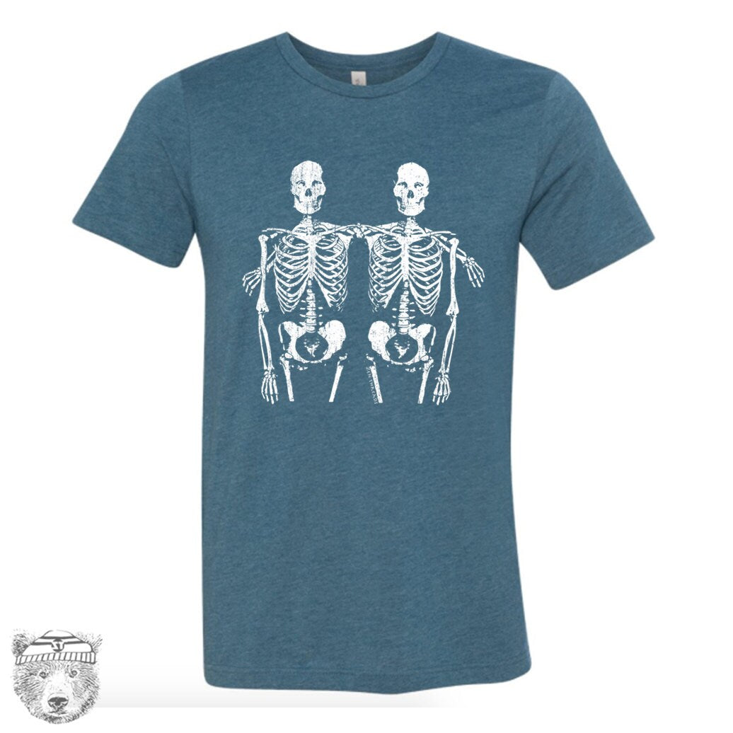 SKELETONS Friends 'Til the End Unisex Bella Canvas T-Shirt mens women's couples tee anatomy shirt medical student tee best forever funny