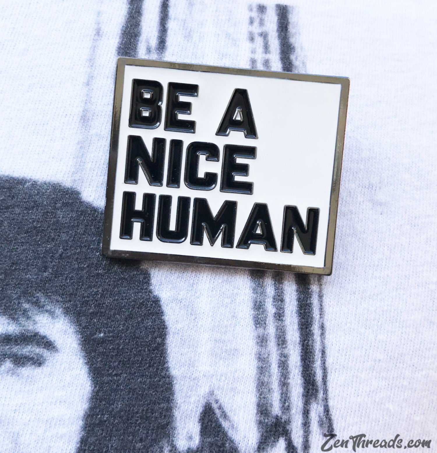 BE A NICE HUMAN Pin enamel lapel backpack jacket kindness - bulk whole –  Zen Threads