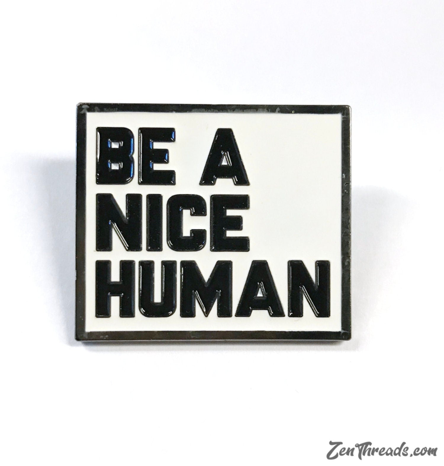 BE A NICE HUMAN Pin enamel lapel backpack jacket kindness - bulk wholesale pricing