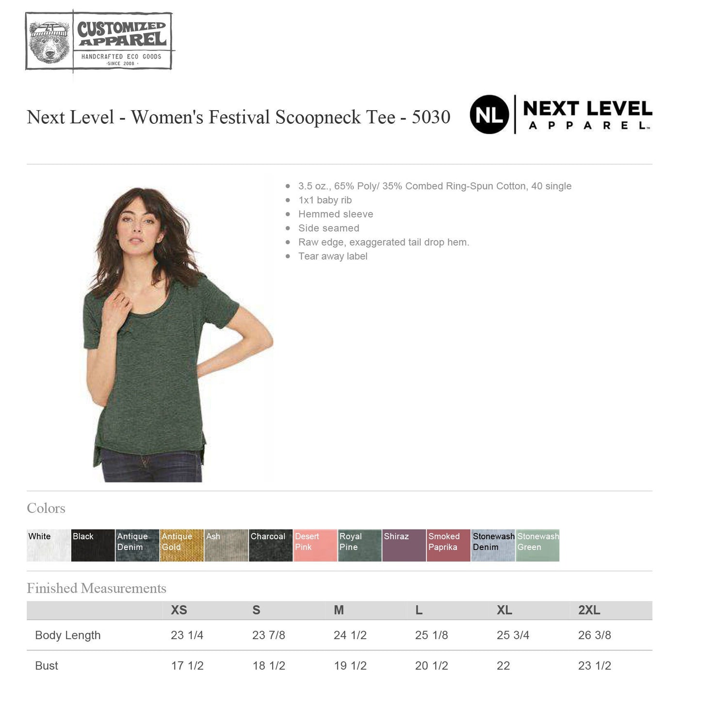 Protect and Respect Landscape Design Next Level Festival Scoop Neck Tee