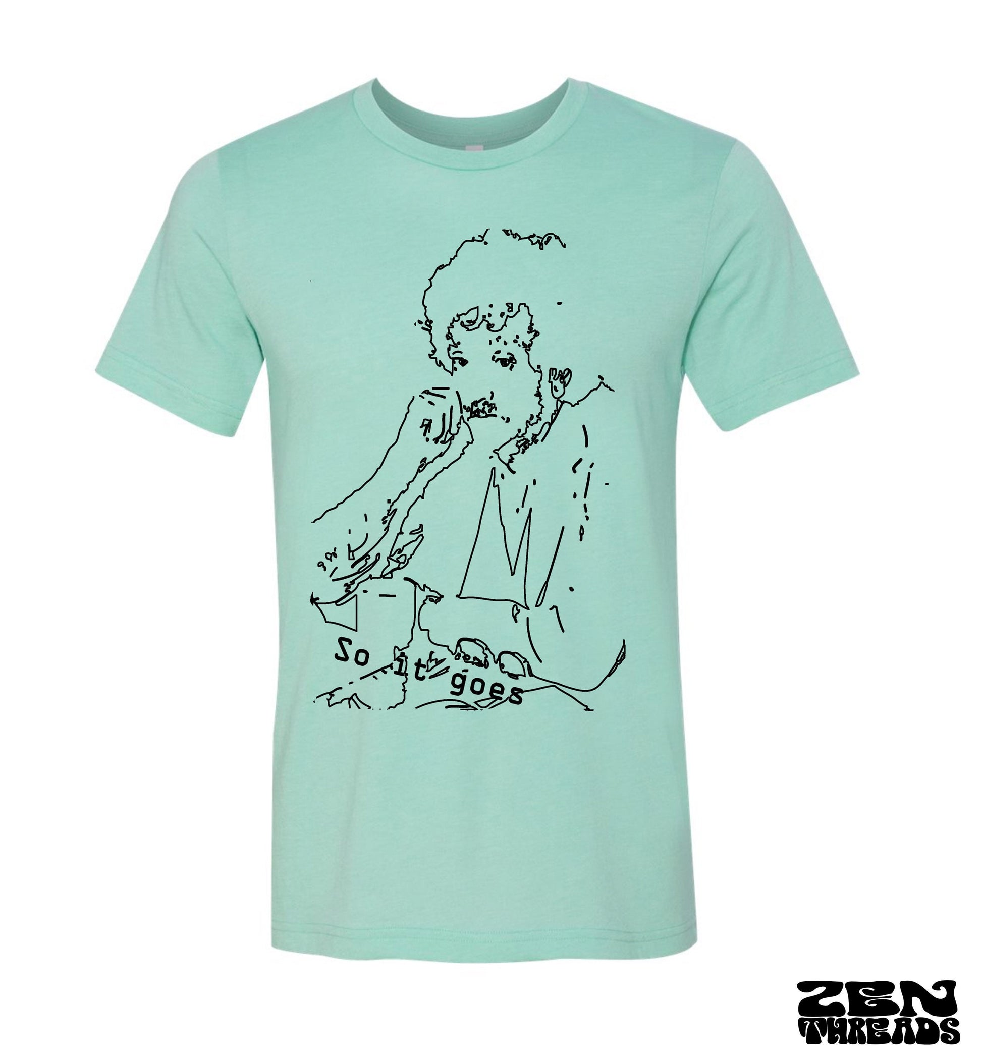 Men's Vonnegut SO IT GOES t shirt custom color printed tee