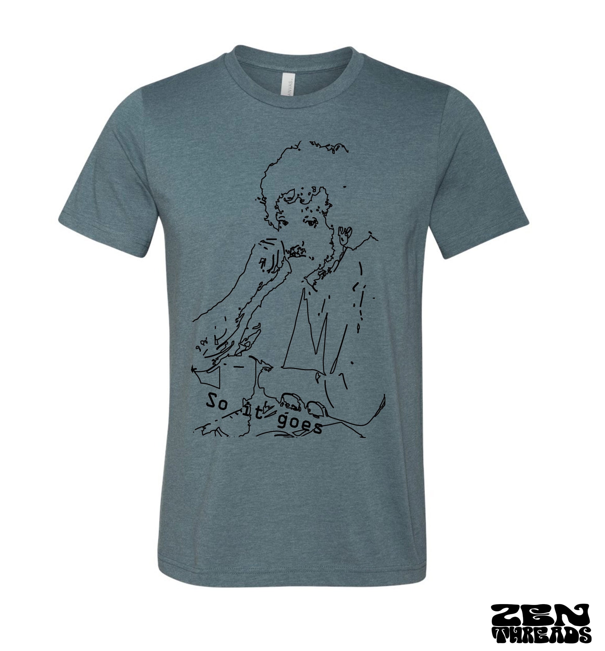 Men's Vonnegut SO IT GOES t shirt custom color printed tee