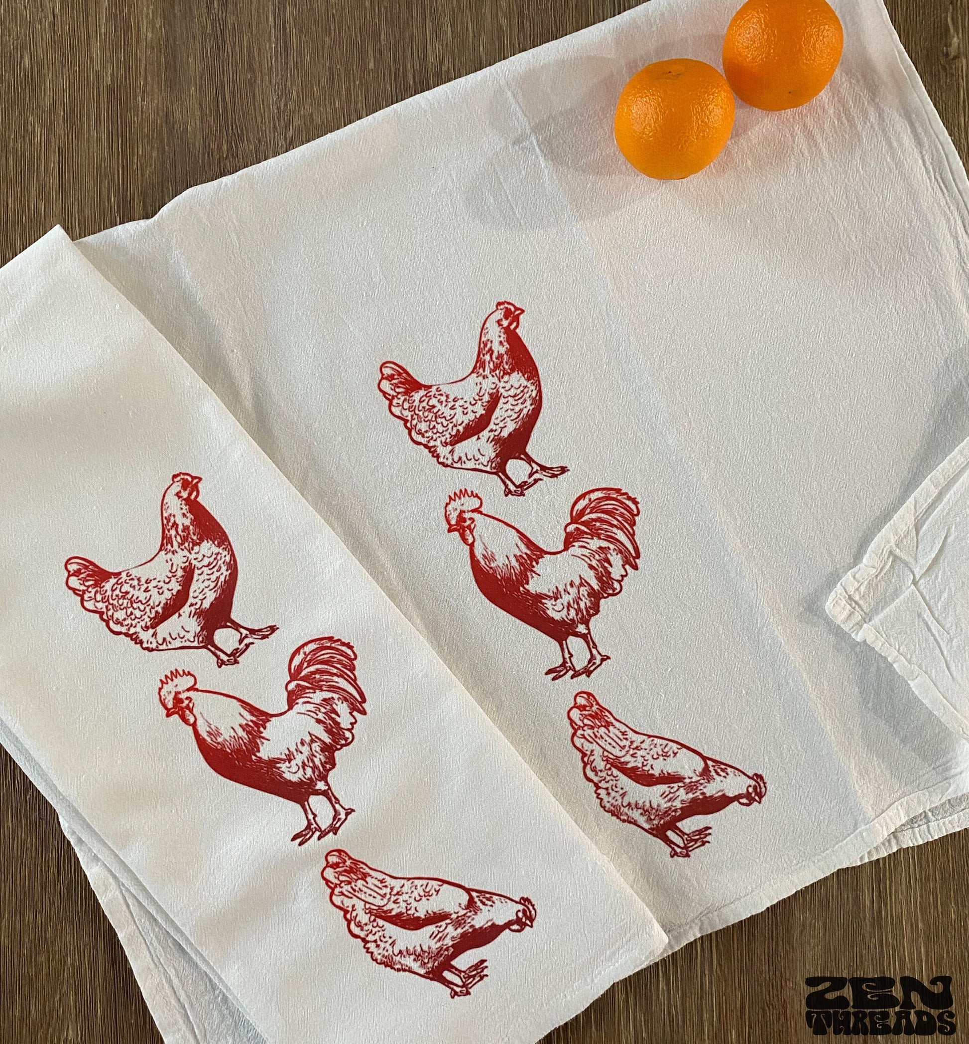 Embroidered Flour Sack Tea Towels, Vintage Inspired Flour Sack Tea
