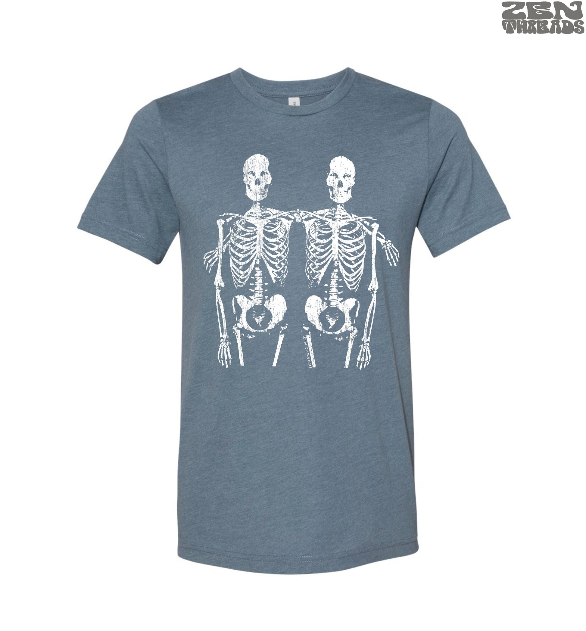 SKELETONS Friends 'Til the End Unisex Bella Canvas T-Shirt mens women's couples tee anatomy shirt medical student tee best forever funny