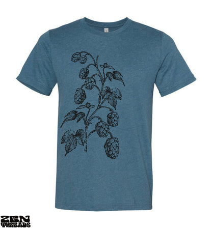 HOPS Brewing Unisex Bella Canvas mens women's t shirt custom color printed tee brewery beer lover craft vine brew festival wear tap house