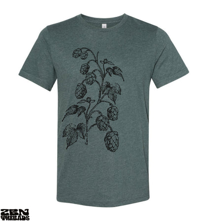 HOPS Brewing Unisex Bella Canvas mens women's t shirt custom color printed tee brewery beer lover craft vine brew festival wear tap house