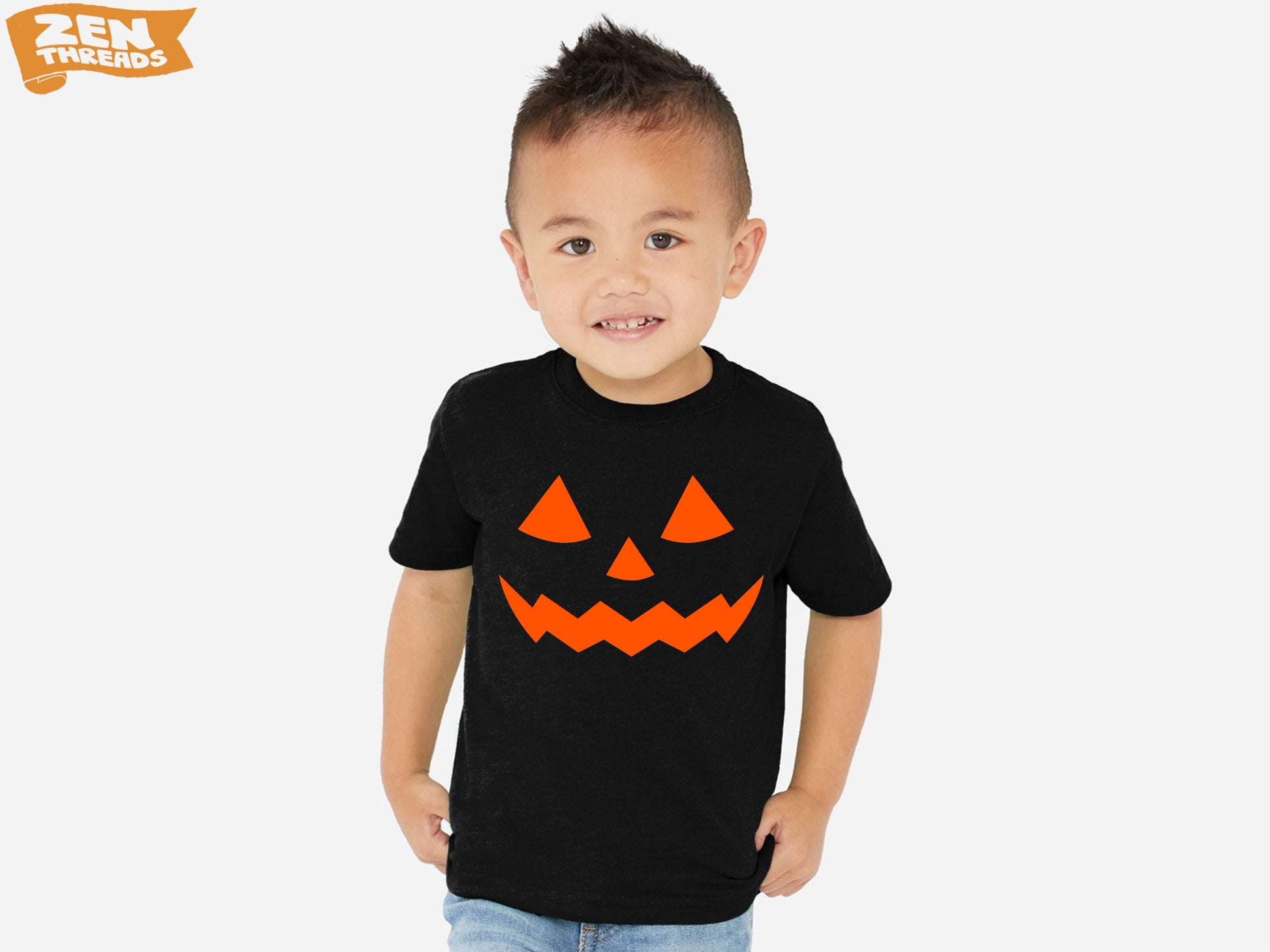 Jack O' Lantern Kids Sweatshirt or T-Shirt pumpkin carving halloween trick or treat youth toddler baby bodysuit matching brother sister tee