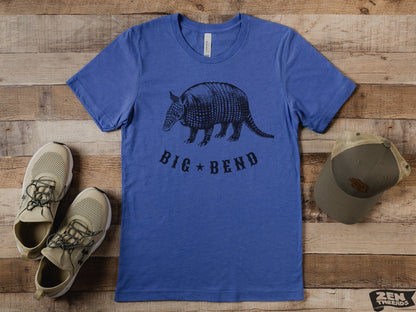 Unisex BIG BEND Vintage print Bella canvas jersey T-Shirt custom eco print tee national state parks Texas Austin armadillo desert hiking