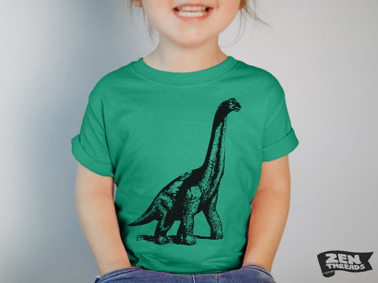 Kids DINOSAUR Premium vintage soft Tee T-Shirt Fine Jersey T-Shirt (+Colors) youth toddler zen threads brontosaurus jurassic archeology