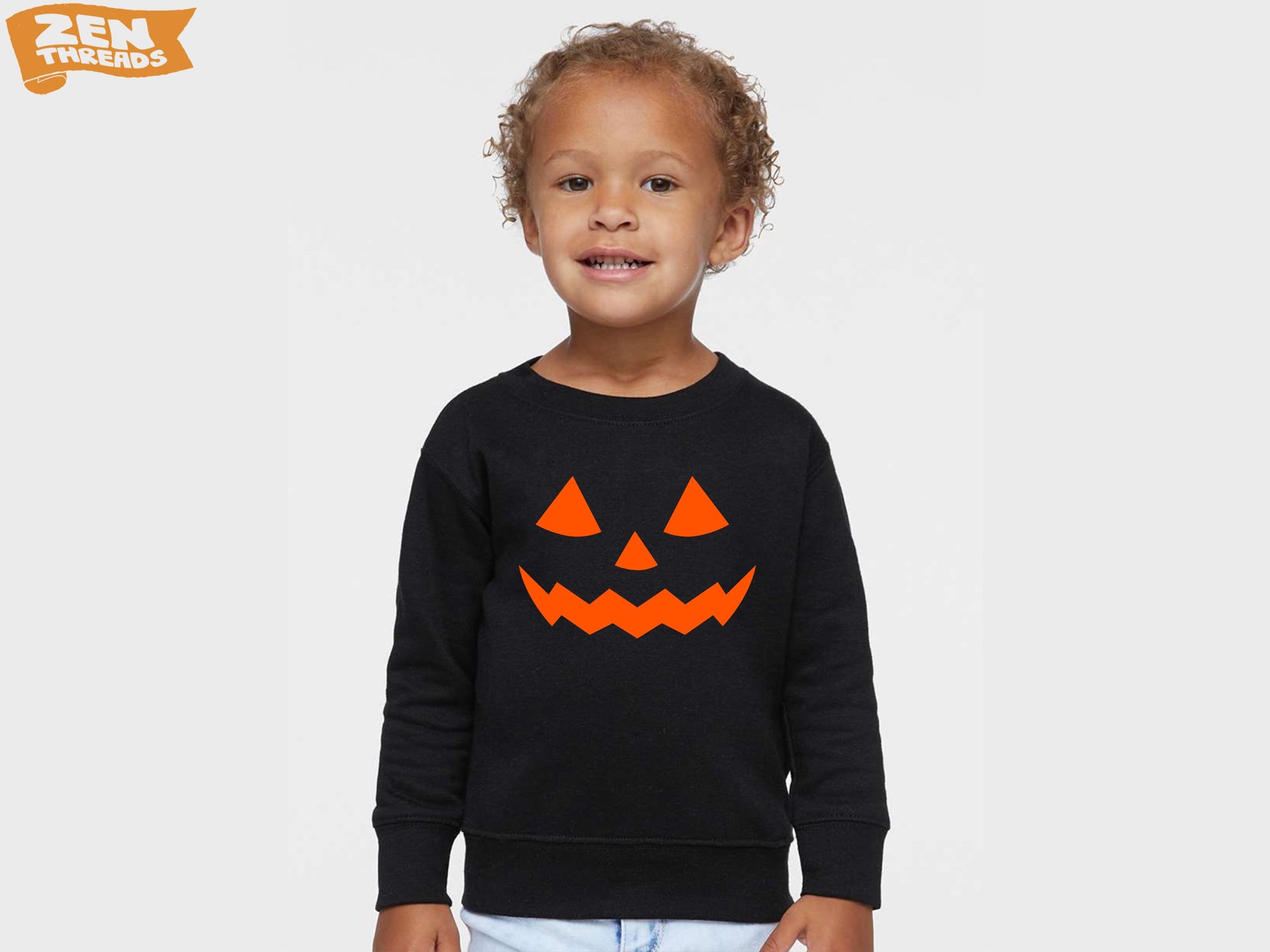 Jack O' Lantern Kids T-Shirt Bodysuit or Sweatshirt pumpkin carving halloween trick or treat youth toddler baby matching brother sister tee