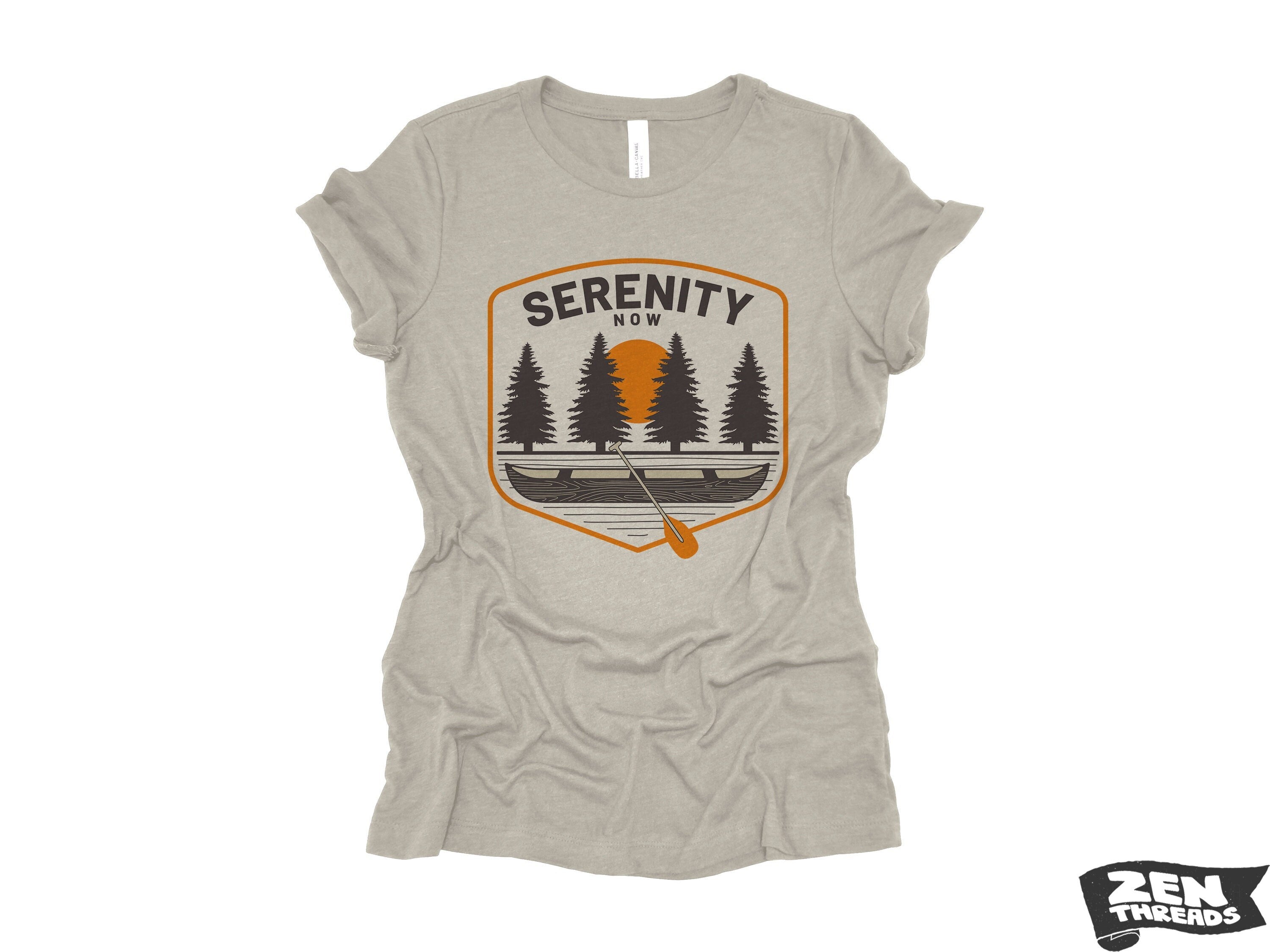 Womens SERENITY Now Boyfriend Tee relaxed jersey T-shirt Zen Threads +