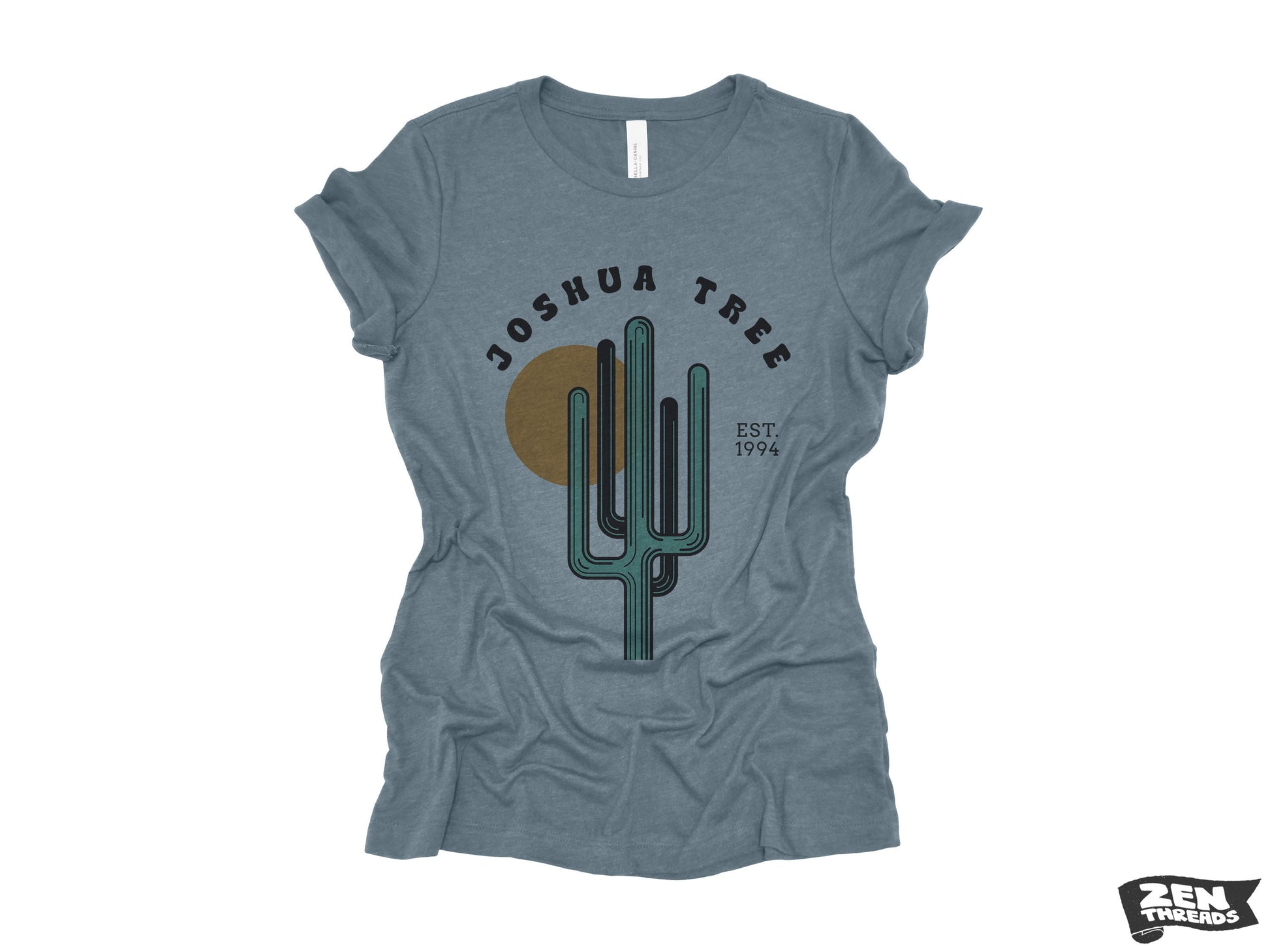 JOSHUA TREE Womens Boyfriend Tee National Park relaxed T-shirt Zen Threads Bella Canvas California desert hiking camping nature cactus gift