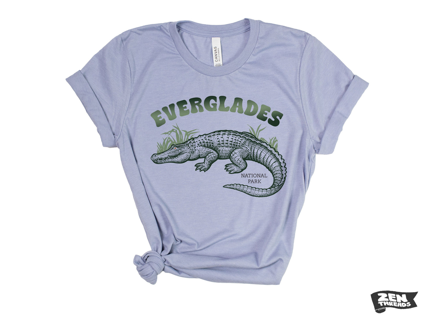 EVERGLADES National Park Unisex T-Shirt Bella Canvas mens women's Florida alligator crocodile nature wetlands gator tee custom color printed