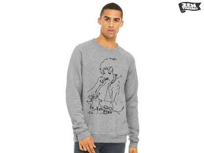 Unisex Fleece Crewneck So it goes VONNEGUT Super Soft Fleece Bella Canvas Sweatshirt mens womens vintage style 3901 Bookworm book author