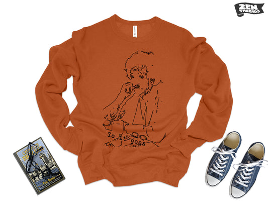 Unisex Fleece Crewneck So it goes VONNEGUT Super Soft Fleece Bella Canvas Sweatshirt mens womens vintage style 3901 Bookworm book author