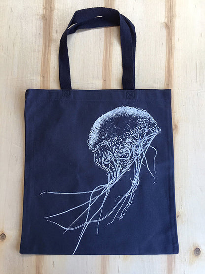 JELLYFISH - Eco-Friendly Market Tote Bag - Hand Screen printed (Ships FREE!)